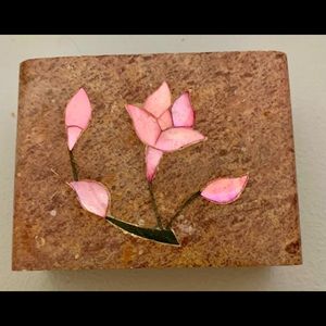 Malaysian Mid-Century Marble Mosaic Jewelry Box